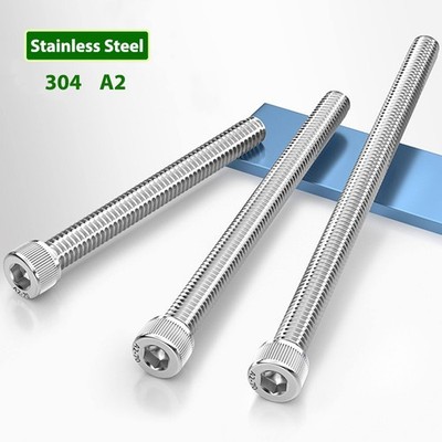 Allen Bolt Socket Cap Screws Hex Head A2 Stainless Steel M2 M3 M4 M5 M6 M8 - M24