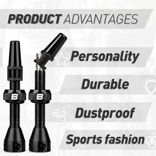 Tubeless Presta Valve Stem 40/44/55/60/65/80/100 mm, Super Light 44MM ...