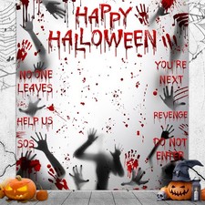 Happy Halloween Banner Large Scary Halloween Party Background Decorations Backdr