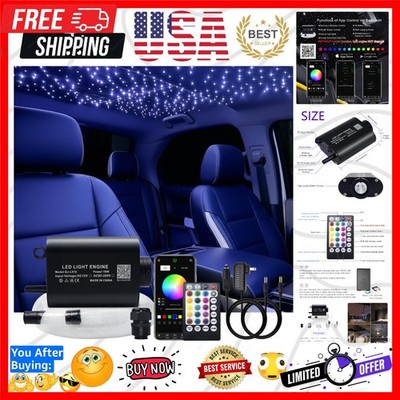 AKEPO 16W Fiber Optic Starlights Headliner Kit, 450pcs 0.75mm 9.8ft/3m...