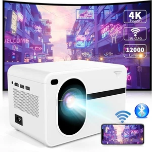 Projecteur portable avec WiFi et Bluetooth, 18000 Native de Lumen 1080P, 500 ANSI