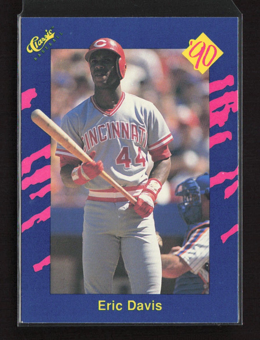 1990 Classic Blue #11 Eric Davis Cincinnati Reds