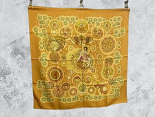HERMES Carre 90 LE ROY SOLEIL Silk Scarf Multicolor W 90cm Japan Used