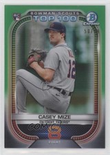 2021 Bowman Scouts Top 100 Green Refractor 50/99 Casey Mize #BTP-8 s1i