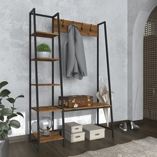 Industrial Storage Shelving Unit Metal & Wood Vintage Bookcase Small / Large