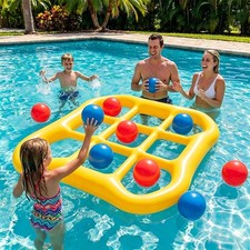 Tic Tac Toe Pool Float Set Inflatable Water Game for Kids Teens Outdoor Party...