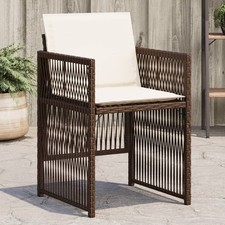 Gartenstuhl mit Kissen Gartensessel Sessel Stuhl 4 Stk. Poly Rattan vidaXL