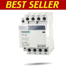 Versatile 4 Pole, 60 Amp Heavy Duty AC Contactor - 2 Year Warranty Included