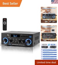 AK50 Bluetooth 400W Home Audio Amplifier, 2.0 Stereo with Remote Control