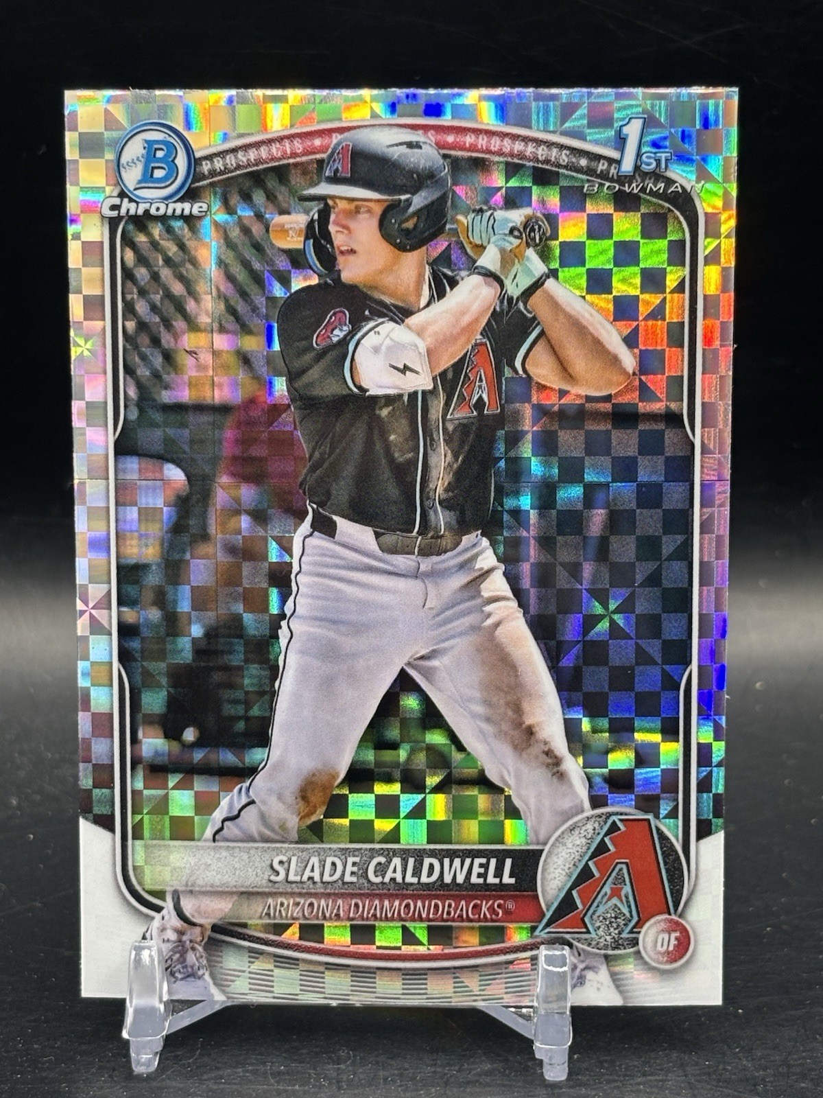 Slade Caldwell 2025 Bowman 1st Prospect Chrome Xfractor #BCP-21 Diamondbacks