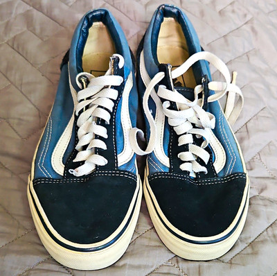 VANS Old Skool Low Top Lace-Up Men s Sneakers Blue Black White