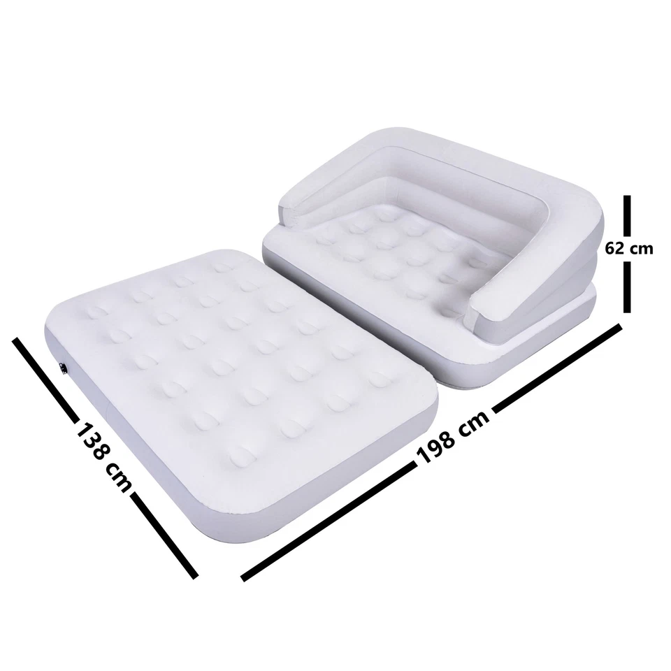 Luftsofa Schlafsofa Sofa Schlaffunktion aufblasbar Couch Luftbett Luftmatratze - Bild 4 von 4