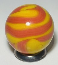 Big Christensen Agate Co Two Color Swirl Marble .77 In Mint Condition Big