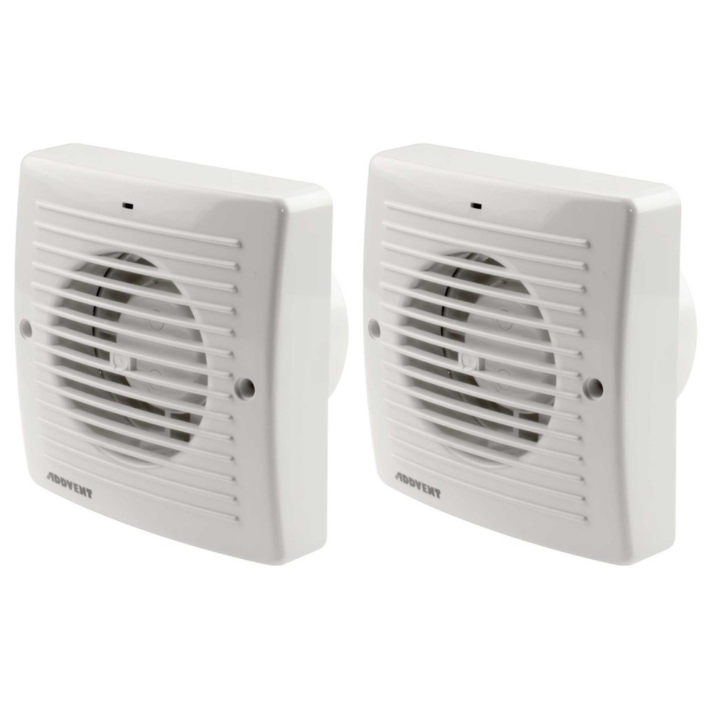2 x Addvent AVX100SN Axial Extractor Fans 100mm (Standard Model)