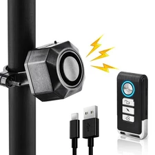 USB Charging Bike Anti Theft Alarm with Remote Vibration Sensor Security System