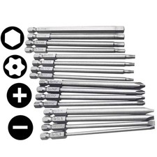 Professional Screwdriver Bits Set for TorxHexagonCrossSlotted Pack of 4