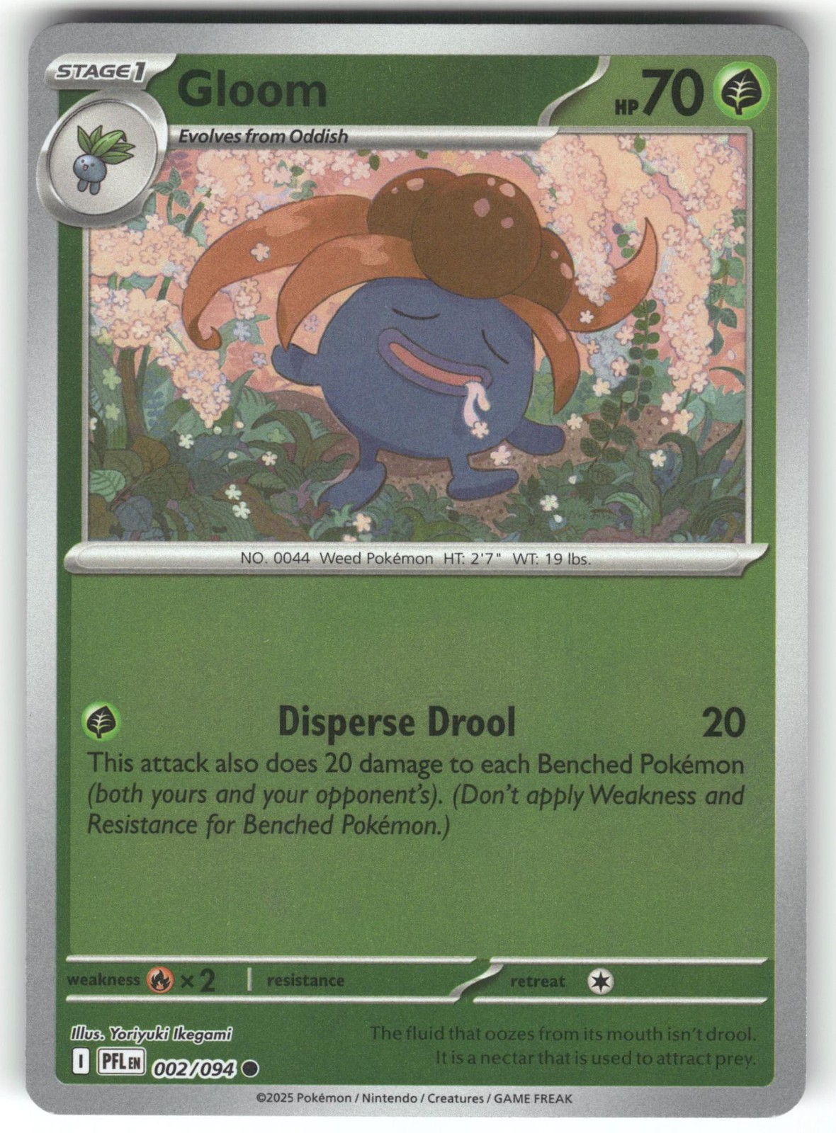 POKEMON GLOOM 002/094 COMMON PHANTASMAL FLAMES REVERSE HOLO NM