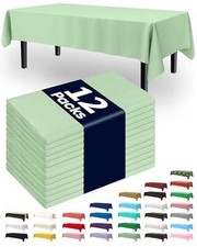 Pureegg Plastic Table Cloth Disposable 12 Assorted colors , sizes