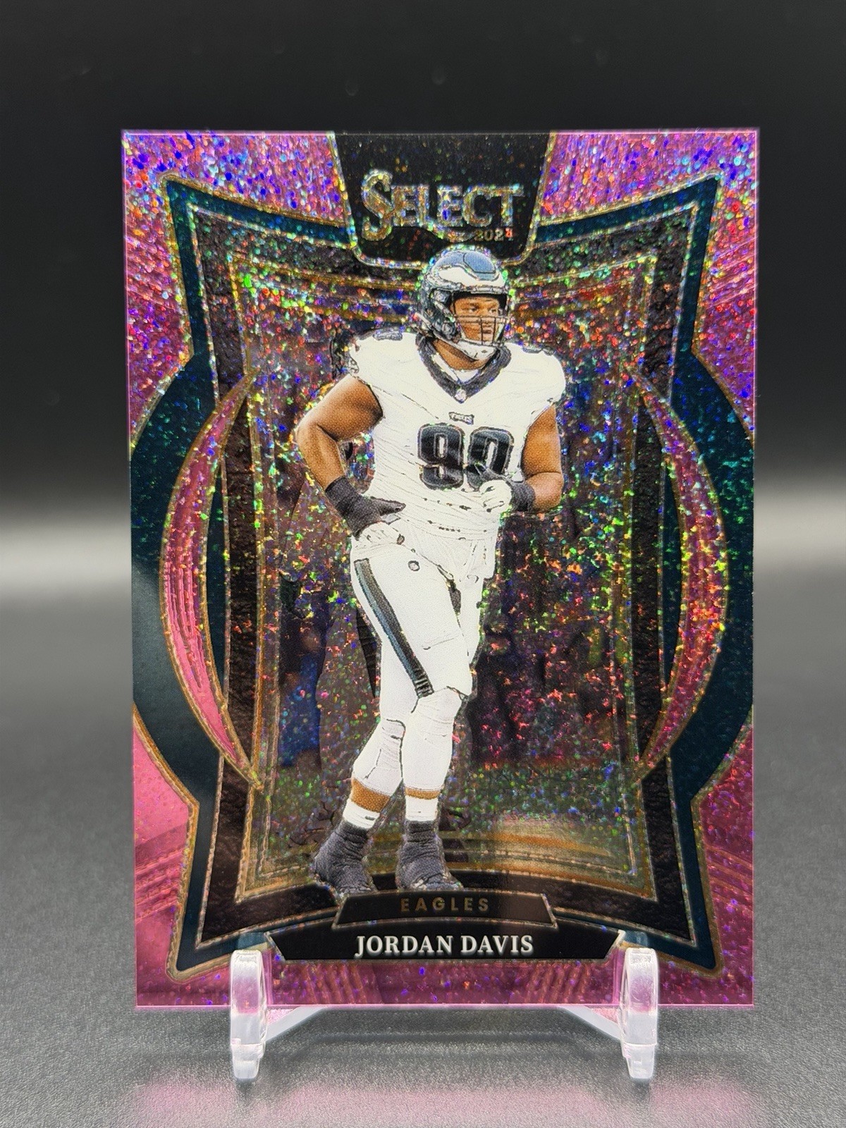 Panini 2024 Select Concourse Jordan Davis #72 Pink Glitter Prizm /15 Eagles