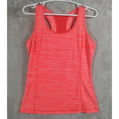 Womens Danskin Now Mesh Insert Racerback Tank Top Dri More Sz Med Pink/Coral   
