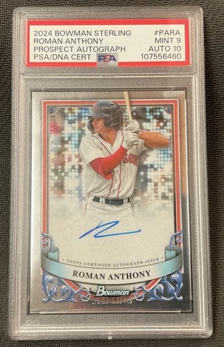 ROMAN ANTHONY Prospect Autograph PSA 9 MINT 10 Auto 2024 Bowman Sterling Basebal