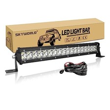 15Inch 108W Dual Row LED Work Light Bar 10800LM Spot 15in - 108W - Spot  Wire