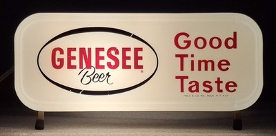 Old Genesee Beer Back Bar Cash Register Lighted Lit Sign Brewing Rochester NY