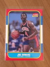 1986 Fleer Basketball #27 Joe Dumars RC MINT ROOKIE CARD. rookie card picture