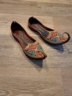 VINTAGE ARABIAN PERSIAN GENIE LEATHER HANDMADE EMBROIDERED CURLED CURL TOE SHOES — photo 2
