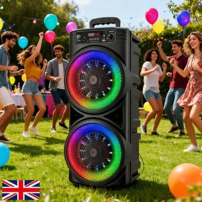 2026-NEW Portable big Bluetooth Speaker Sub Woofer Heavy Bass Sound System Party - Image 1 of 4