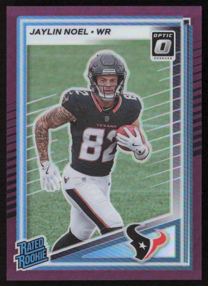 2025 Donruss Optic Rated Preview Purple /50 Jaylin Noel #324 Rookie Texans