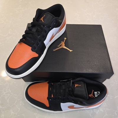 Air Jordan 1 Low Starfish Black Orange 553560-08 Men 9.5