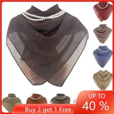 Muslim Women Square Scarf Turban Hijab Headband Bandana Turban Head Wrap Shawl