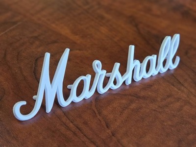 MARSHALL AMP LOGO MARK Head Cabinet Amplifier Large 150mm x 40mm