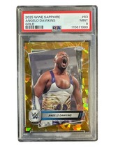 TOPPS CHROME WWE Angelo Dawkins LEGENDARY GOLD SAPPHIRE 42/50 PSA 9 POP 1