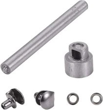 20Sets Boot Lace Hooks Kit Brass Shoes Eyelets Buckles and Press Stud Tools with