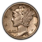 1931-S 10c Silver Mercury Dime - XF+ Semi Key Date - SKU-Y4966
