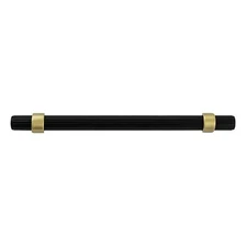 Belwith-Keeler B077051-MBBGB Pull 6-5/16" C2C Matte Black&Brushed Golden Brass
