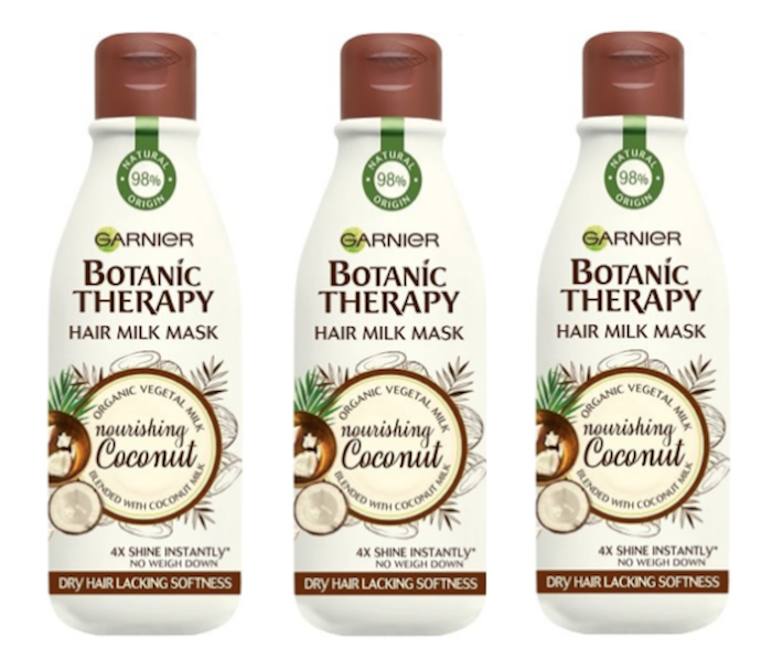 3 x GARNIER BOTANIC THERAPY HAIR MILK MASK NOURISHING CONDITIONER COCONUT VEGAN