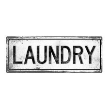 Outdoor Laundry 6"x16" Metal Sign Retro Chores Washing Guaranteed Not to Fade...