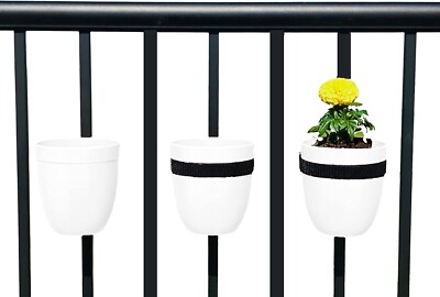 Balcony Buddies 3-Pack 6-inch Railing Planter for Outdoor Plants Hanging Plants