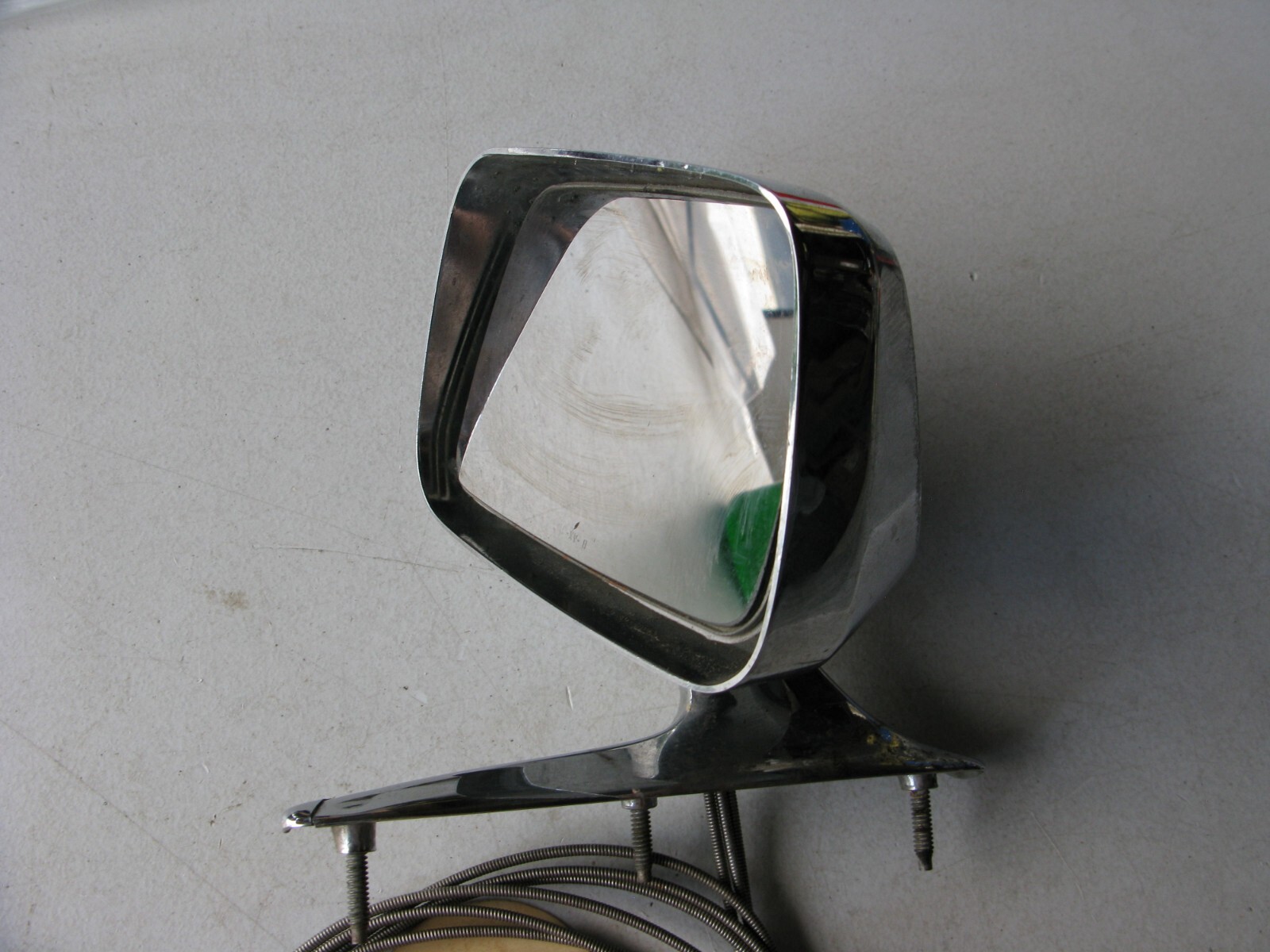 Vintage Mopar 3695881 Exterior Side Remote Mirror Chrome Assembly 
