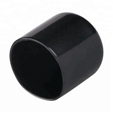 1 1/2" Black Round Tubing Pipe End Cover Cap PVC Vinyl Flexible Rubber Tube Plug