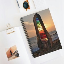 Rainbow Rock Dream Journal Spiral Notebook - Ruled Line