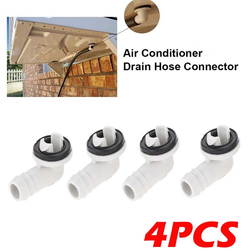 Plastic Air Conditioner AC Drain Hose Connector Elbow