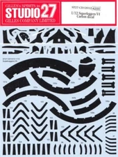 CARBON DECAL: 1/12 CD12012 TEMPLATED SET FOR TAMIYA DUCATI SUPERLEGGERA V4