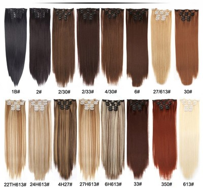 - 22” 16 Clips hair extension clip in 22 main image 3