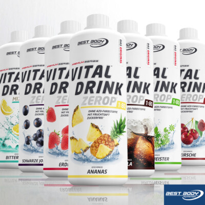 Vital Drink Getränke Sirup Konzentrat Softdrink Fruchtsaft Fitness Zuckerfrei 