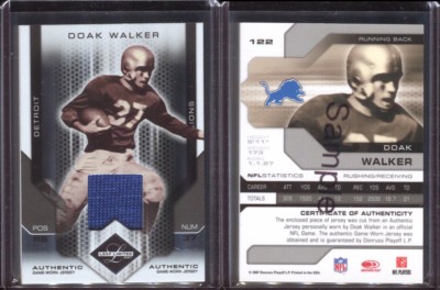 2007 Leaf Limited Game Worn Jersey #122 Doak Walker Pre-Production Sample 