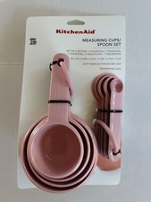 Kitchen Aid 4 Cup & 5 Spoon Measuring Set - Dried Rose (Darker Pink) KQ475OHDRA